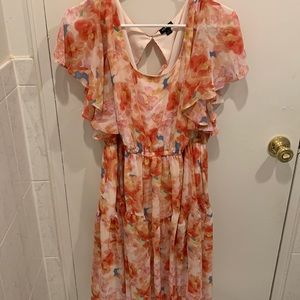 Women’s Torrid Mini Chiffon Ruffle Hem Skater Dress Size 1